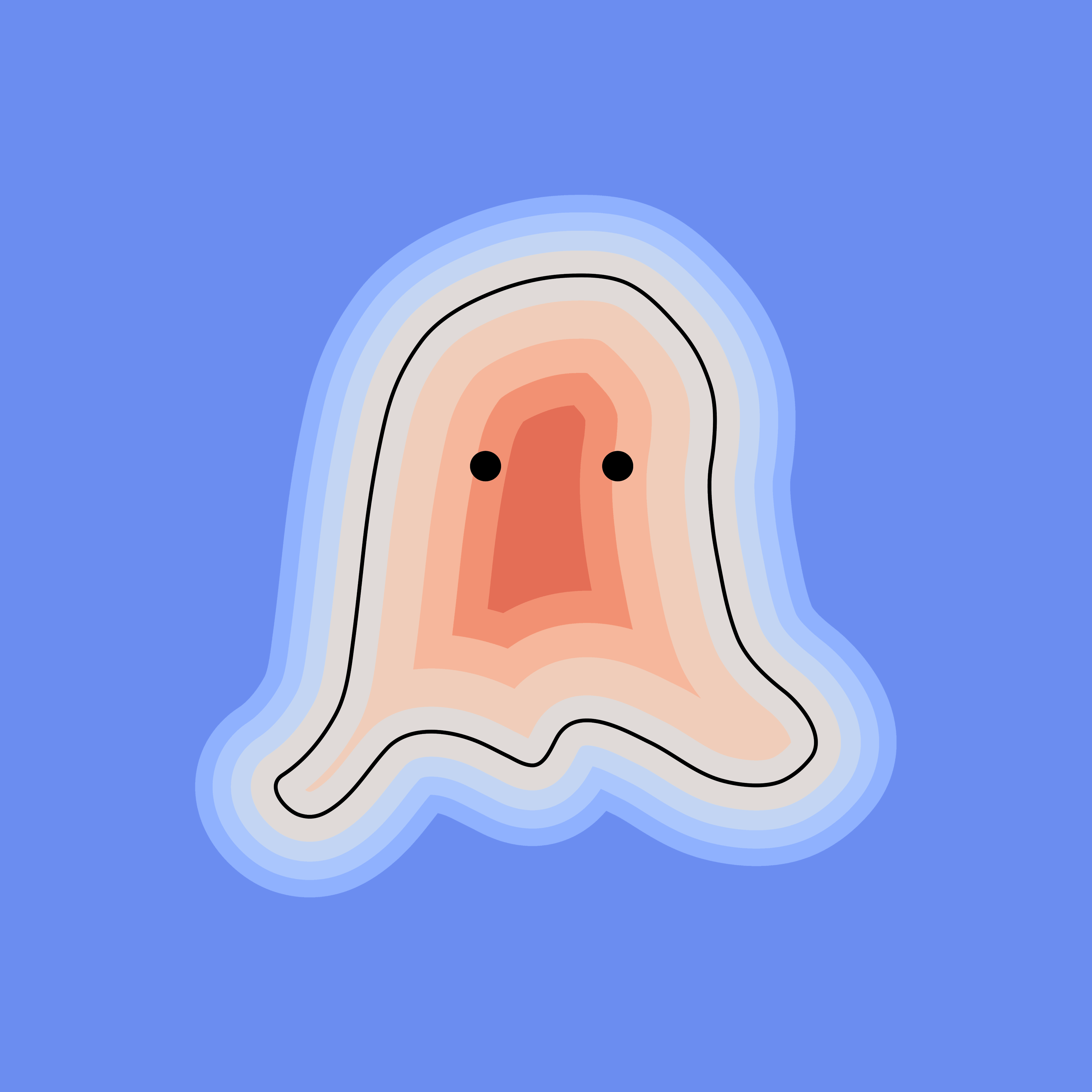 SDF of a little ghost shape