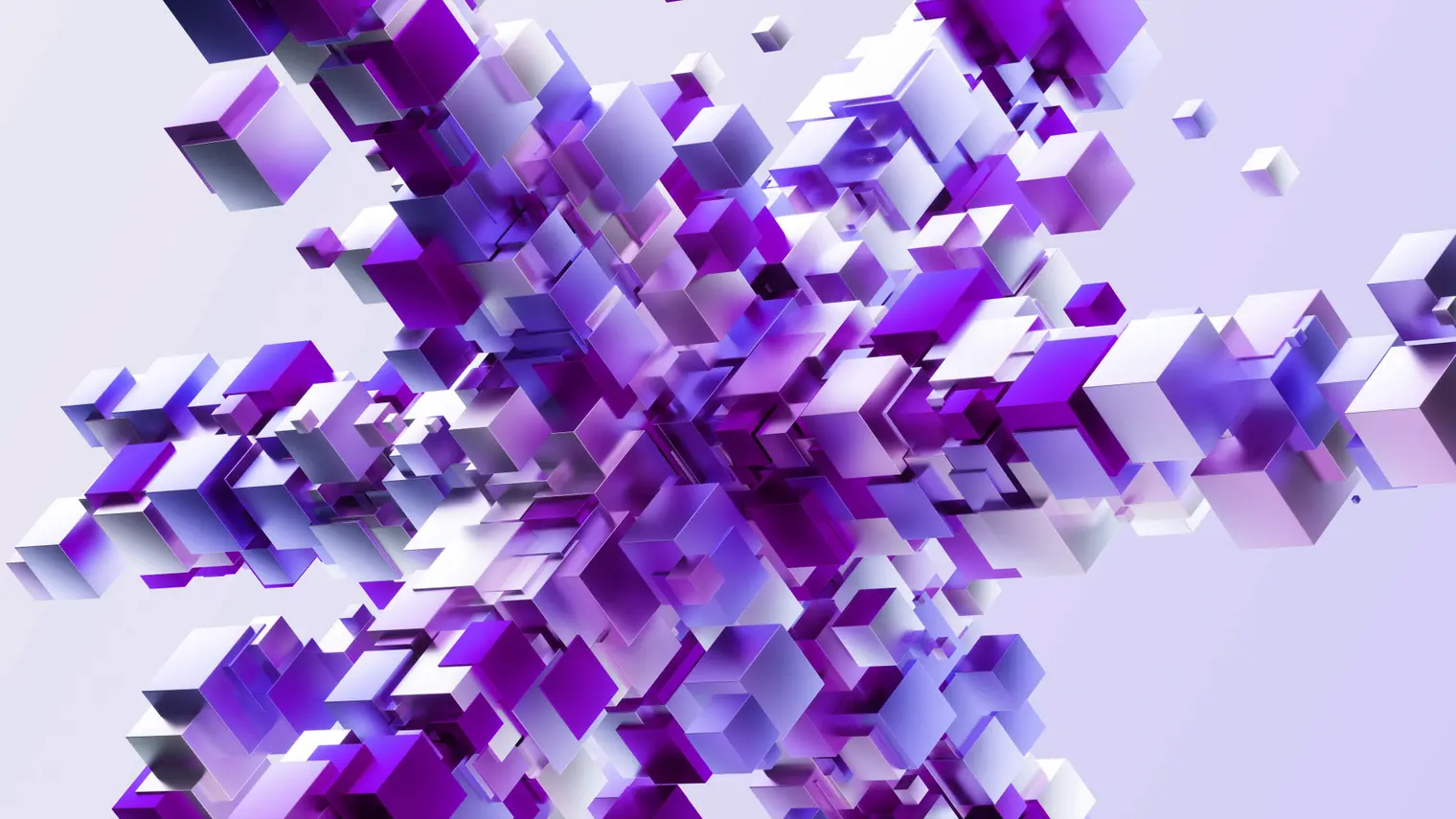 Large 3D wooden blocks close to each others on a blue light background