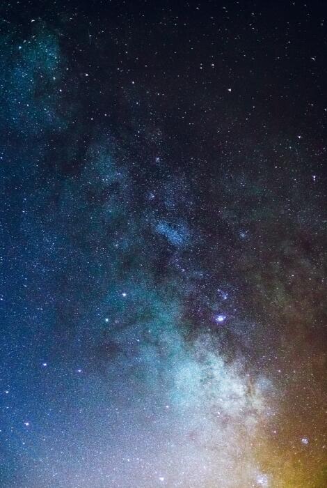 The Milky Way at night.