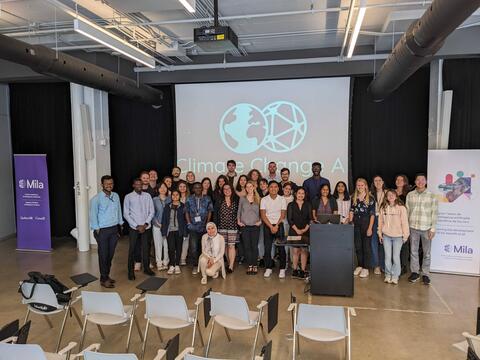 A picture of the cohort of Climate Change AI Summer School 2023
