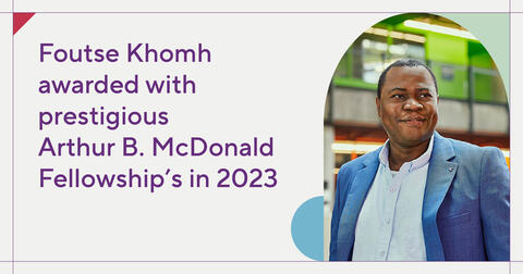 Picture of Foutse Khomh who was awarded the Arthur B. McDonald Fellowships for 2023