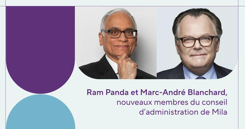 Photo de Ram Panda et Marc-André Blanchard, nouveaux membres du conseil d'administration de Mila