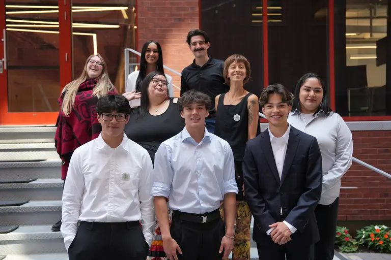 A group picture of the participants of Indigenous Pathfinders in AI program