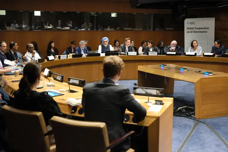 Des participants à une réunion des Nations unies en septembre 2024