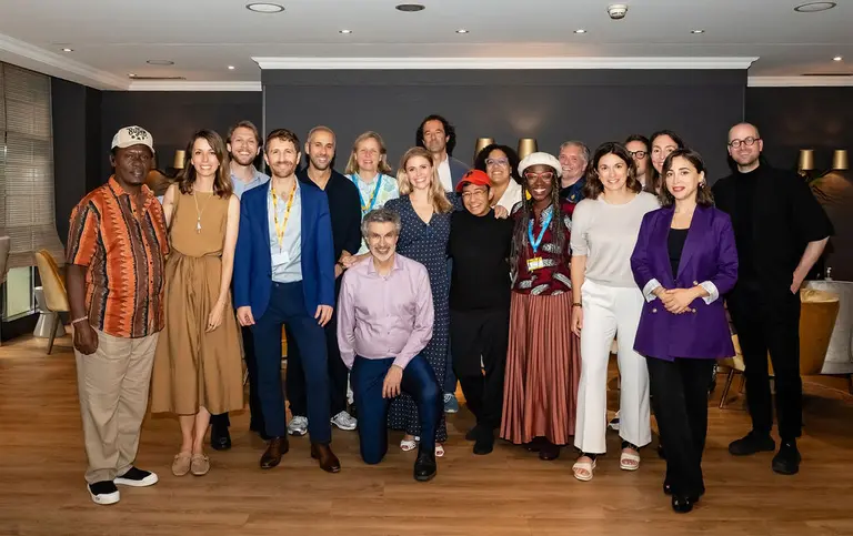 Group Picture with Yoshua Bengio, Valeria Pisano and Roost team