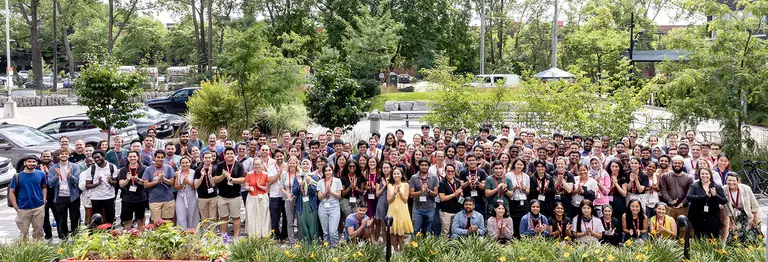 Picture of the DLRLSS cohort outside of Mila's building