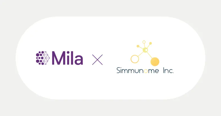 Mila and Simmunome inc. logos
