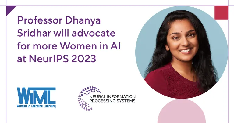 Picture of Dhanya Sridhar who will represent Mila at WiML 2023
