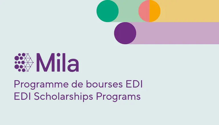 Visuel du programme de bourse EDI de Mila