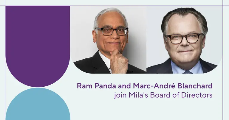 Picture of Ram Panda and Marc-André Blanchard, new member of Mila's board of director