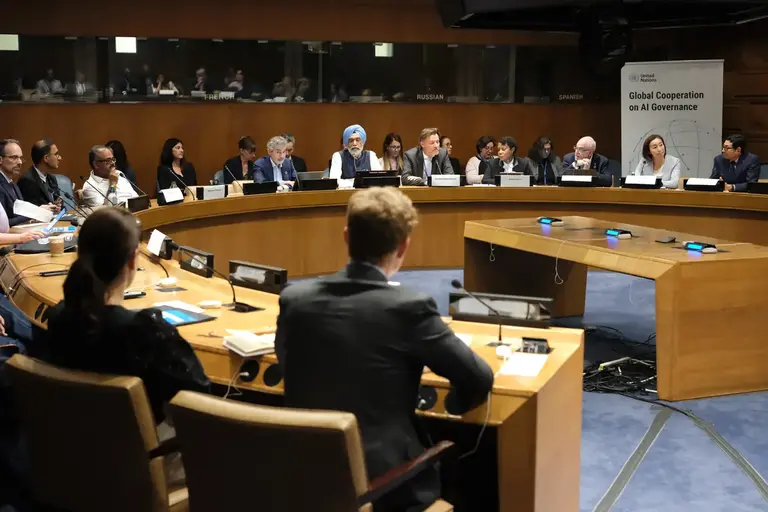 Participants at a UN meeting in September 2024.