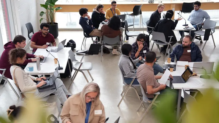 Photo of the Fall 2024 Trail Research cohort in action.