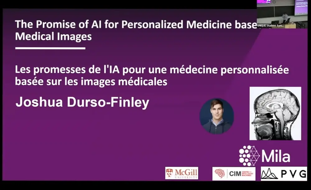 Capture d'écran de la diapositive d'ouverture d'une présentation.