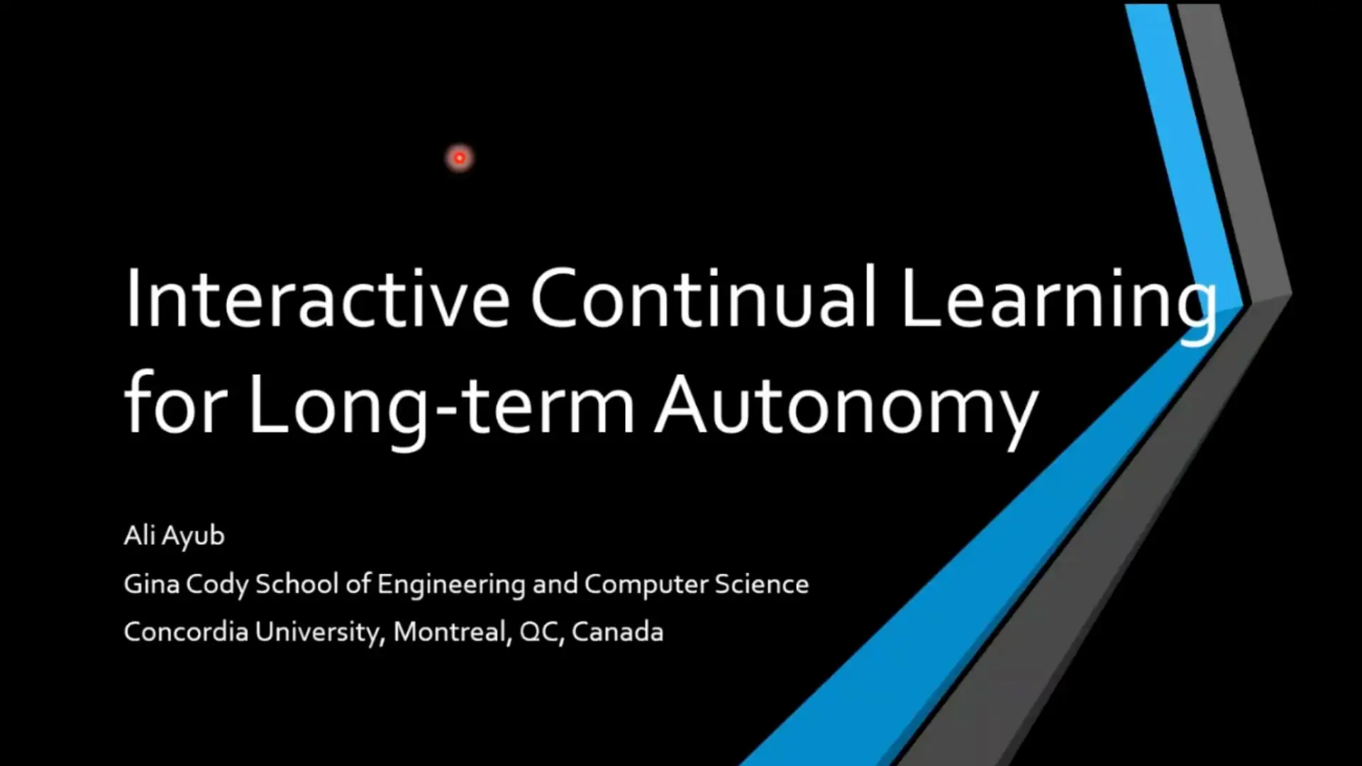 cover presentation Interactive Continual Learning for Long-term Autonomy