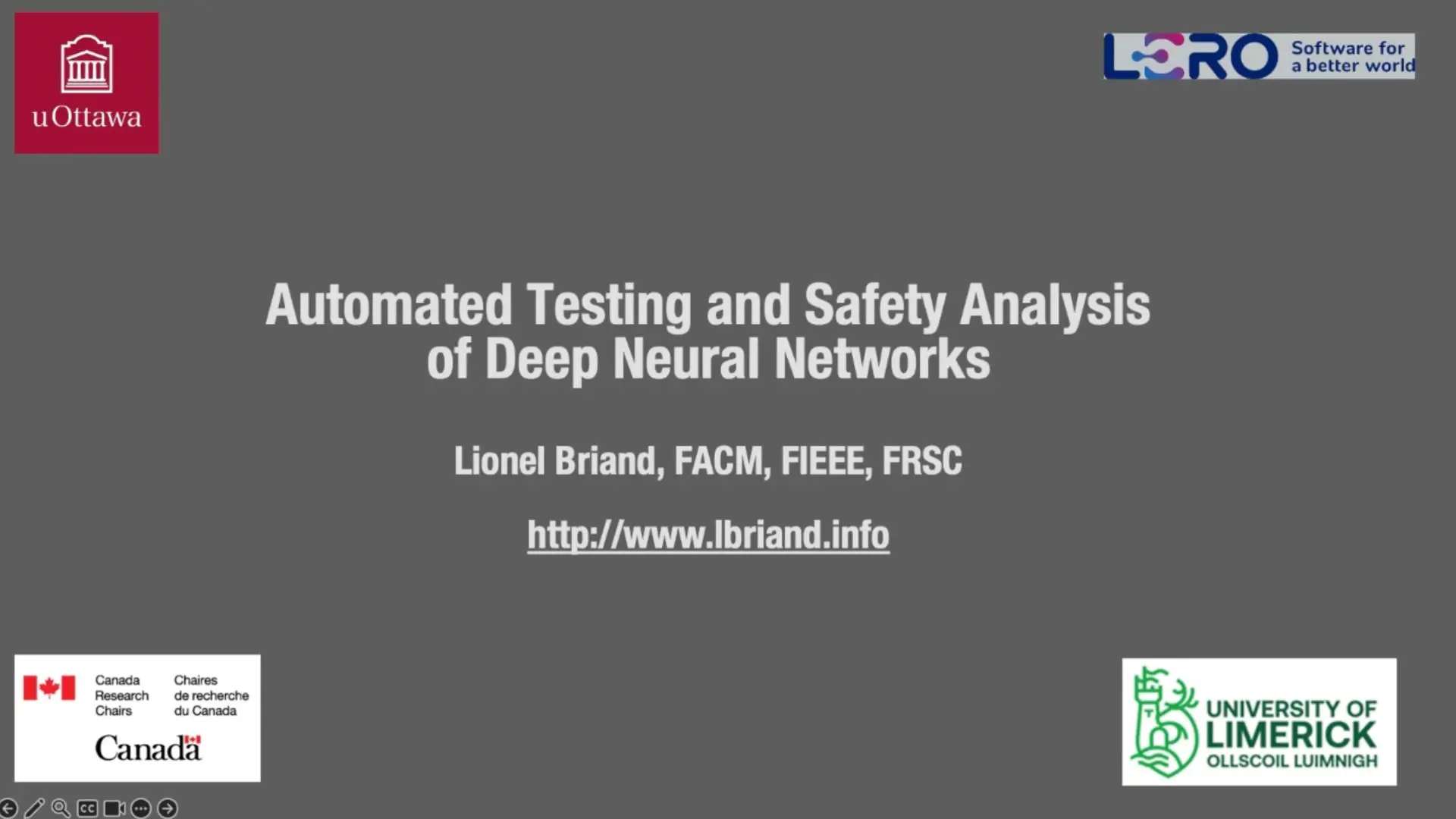 Cover presentation with title