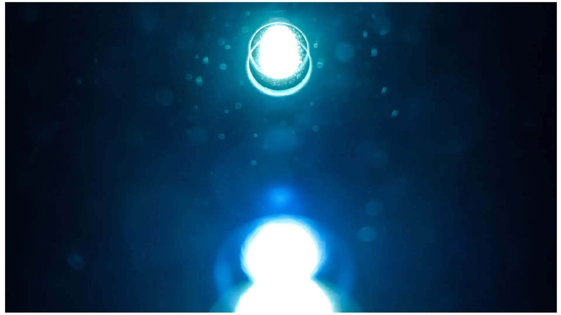 image of a light beam on a black background