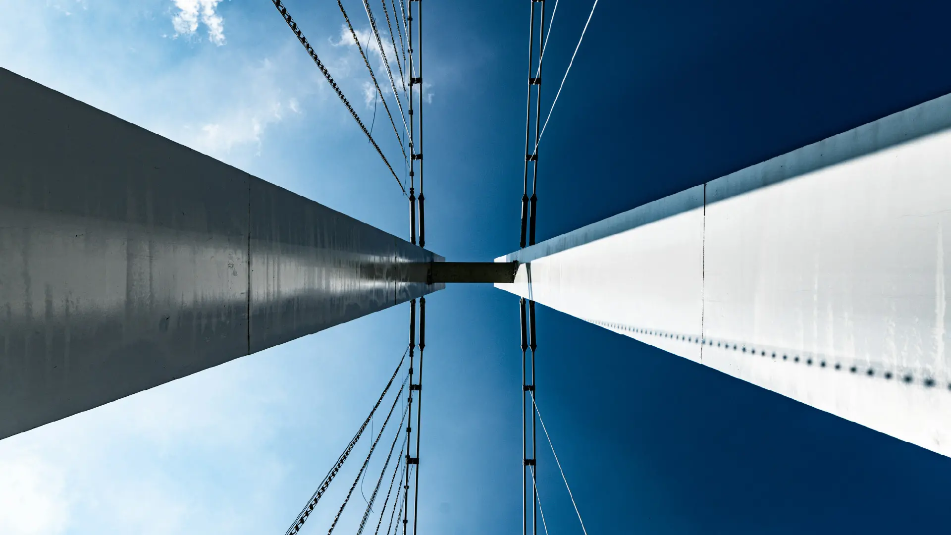 Picture of a bridge from above