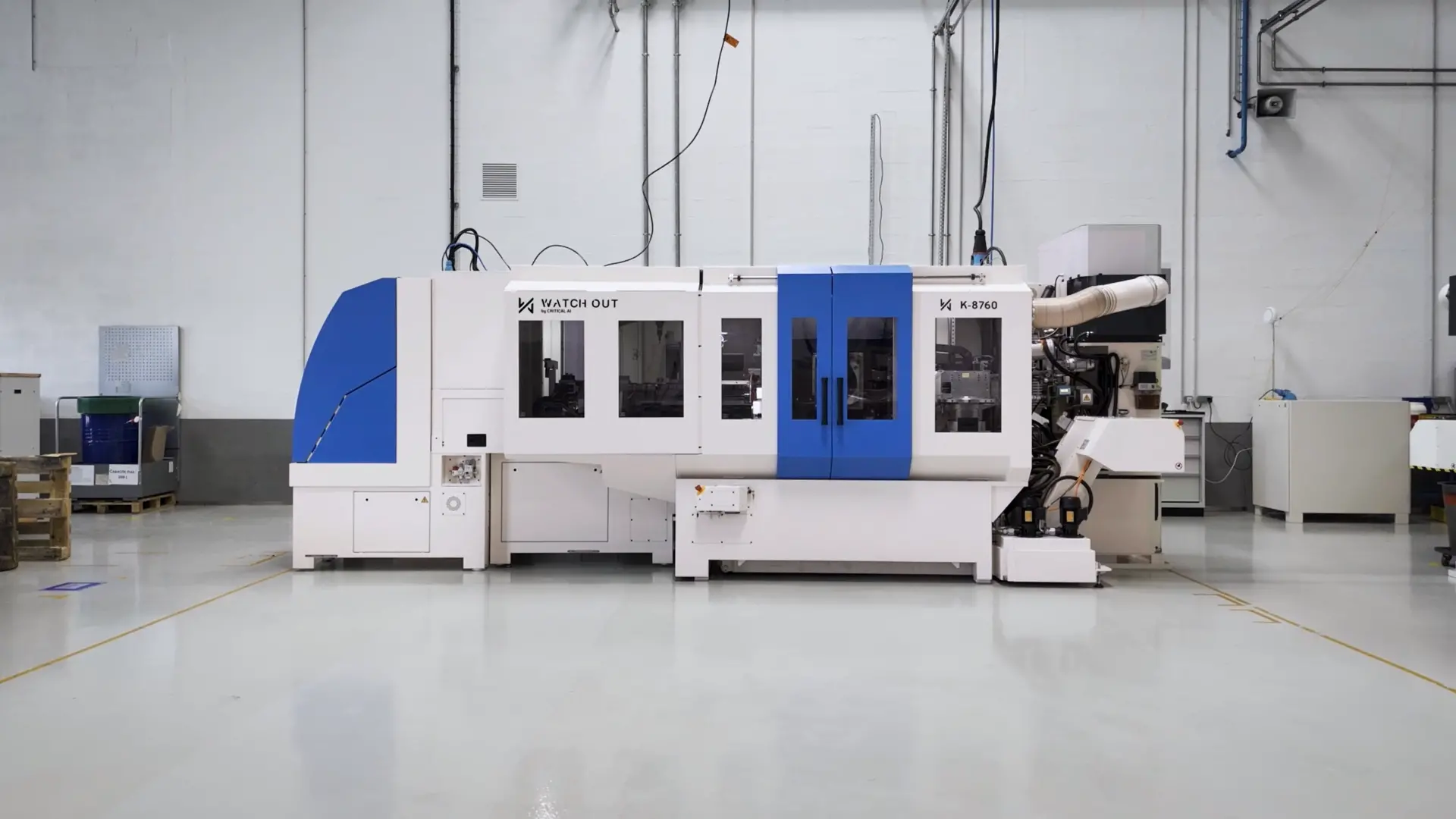 Photo d'une micro-usine blanche et bleu