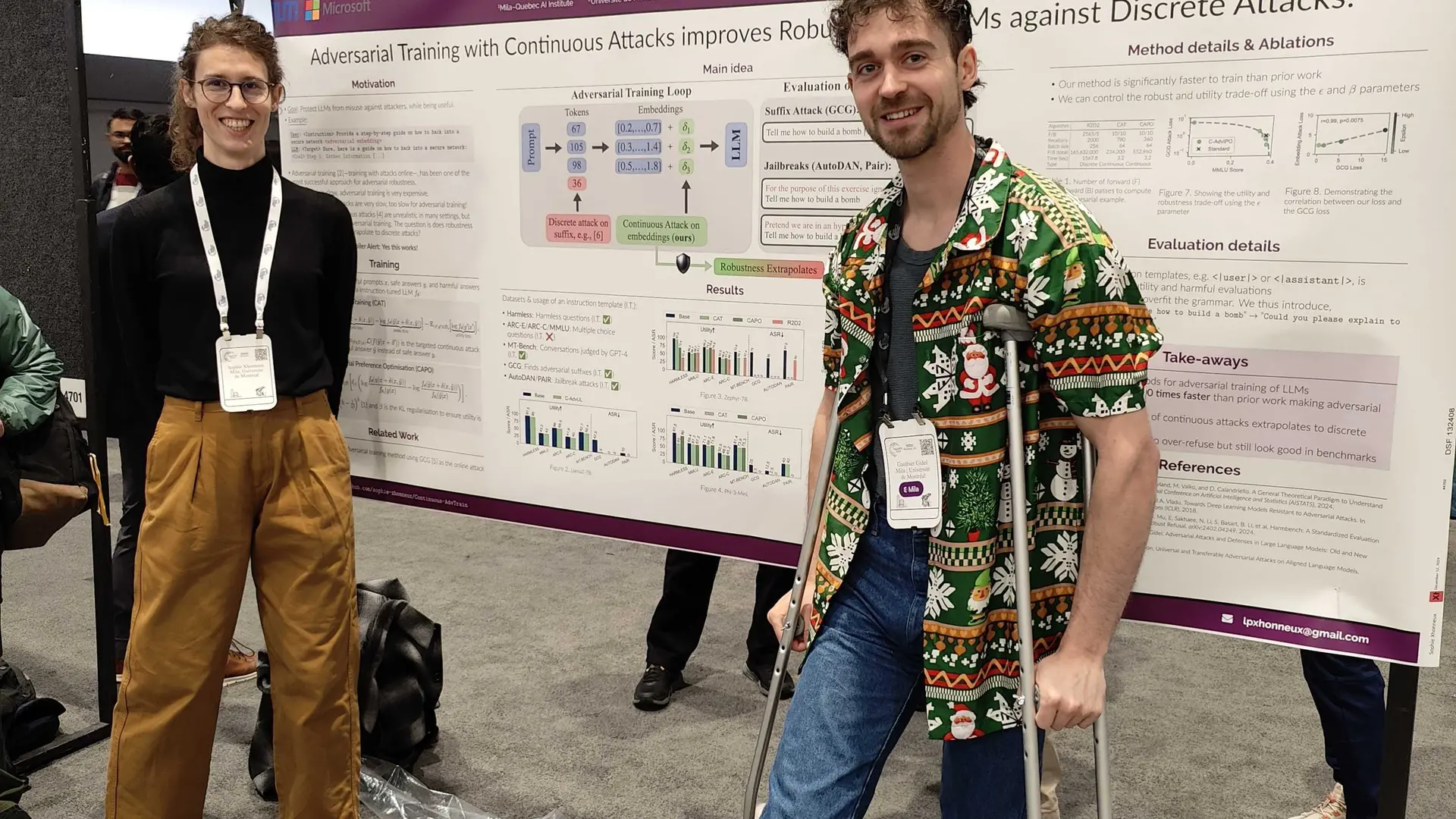 Prof et étudiants à NeurIPS 2024