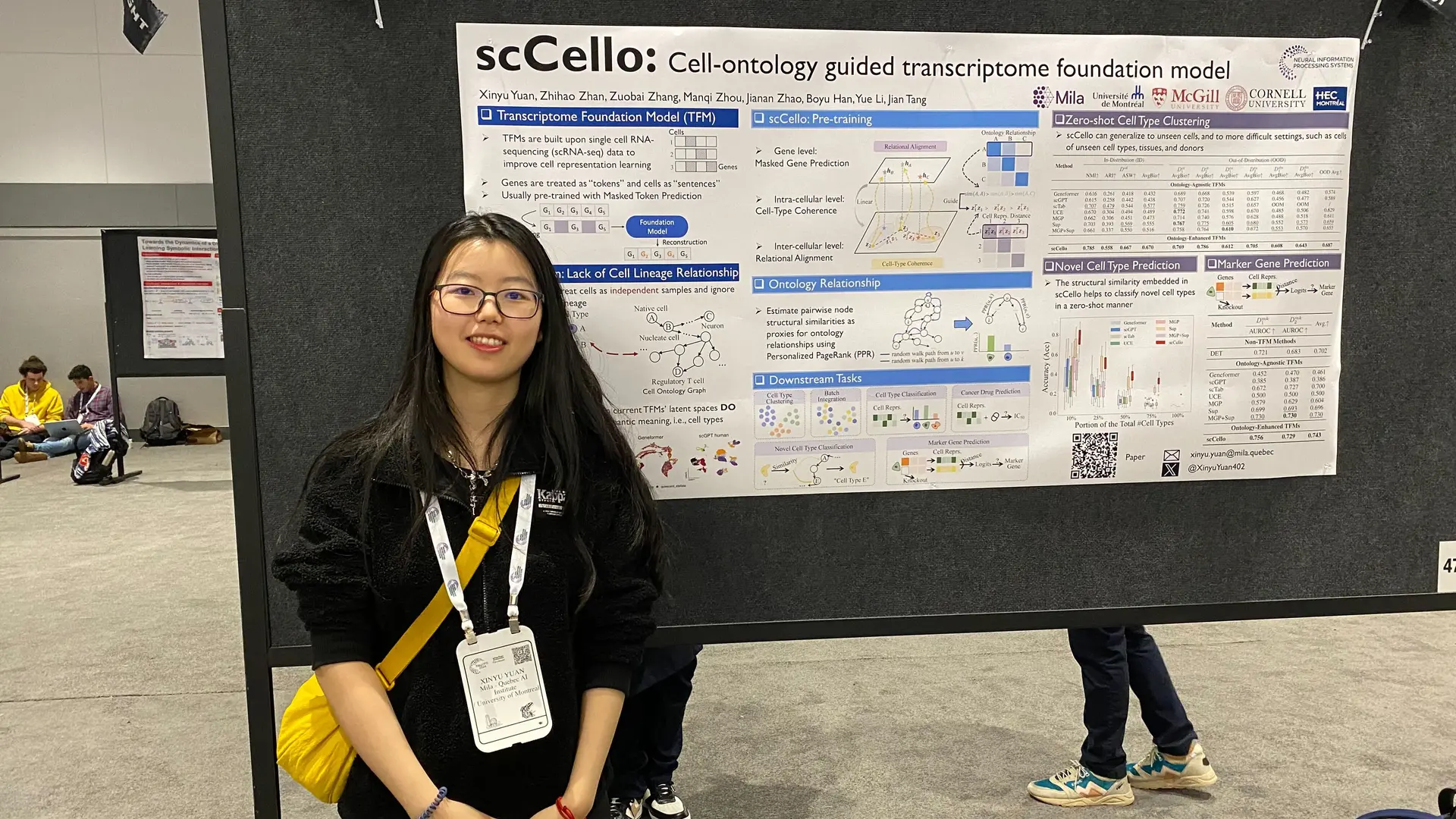 Prof et étudiants à NeurIPS 2024