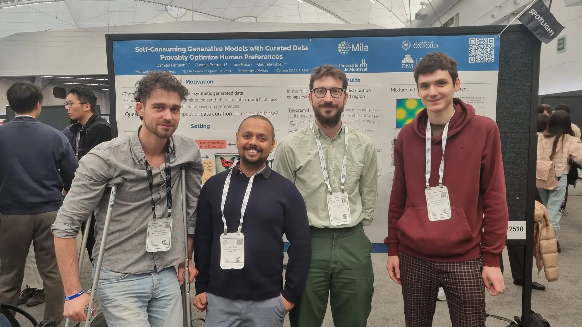 Prof et étudiants à NeurIPS 2024