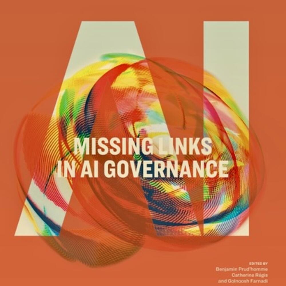 Cover of the Missing Links in AI Governance book. 