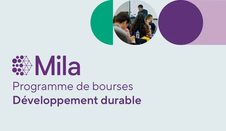 Bannière avec le nom du programme de bourses d'études en Développement Durable