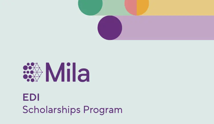 Logo Mila with the title EDI Scholarships program