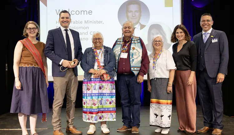 Group picture during Indigenous AI Gathering event at Mila
