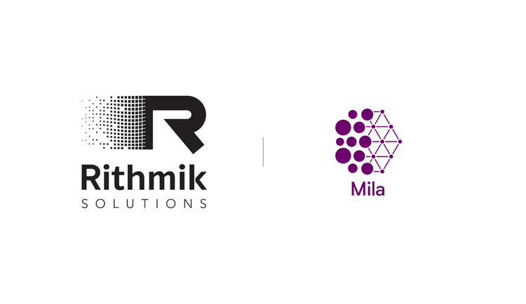 Rithmik Solutions and Mila logos
