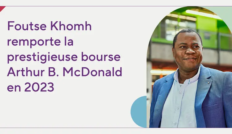 Photo de Foutse Khomh lauréat de la Bourse Arthur B. McDonald 2023