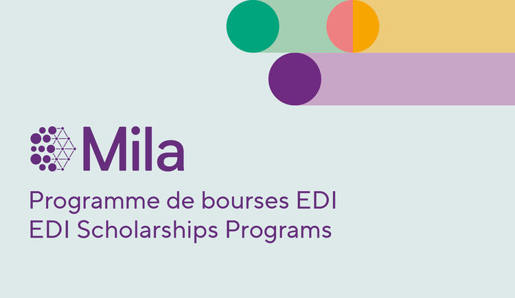 Visual of Mila's EDI Scholarships Programs