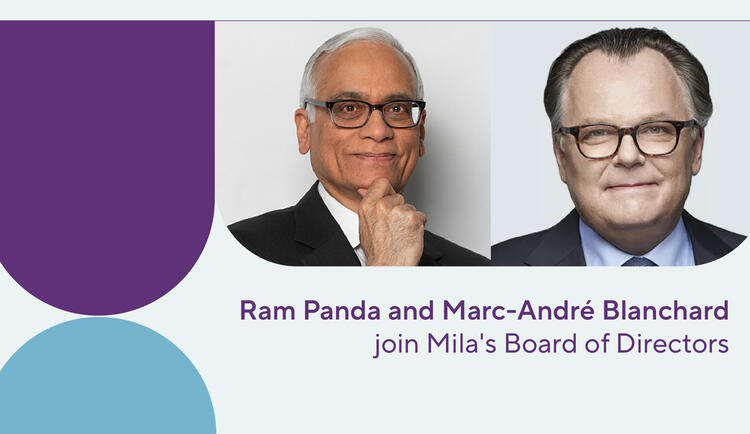 Picture of Ram Panda and Marc-André Blanchard, new member of Mila's board of director