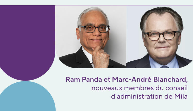 Photo de Ram Panda et Marc-André Blanchard, nouveaux membres du conseil d'administration de Mila