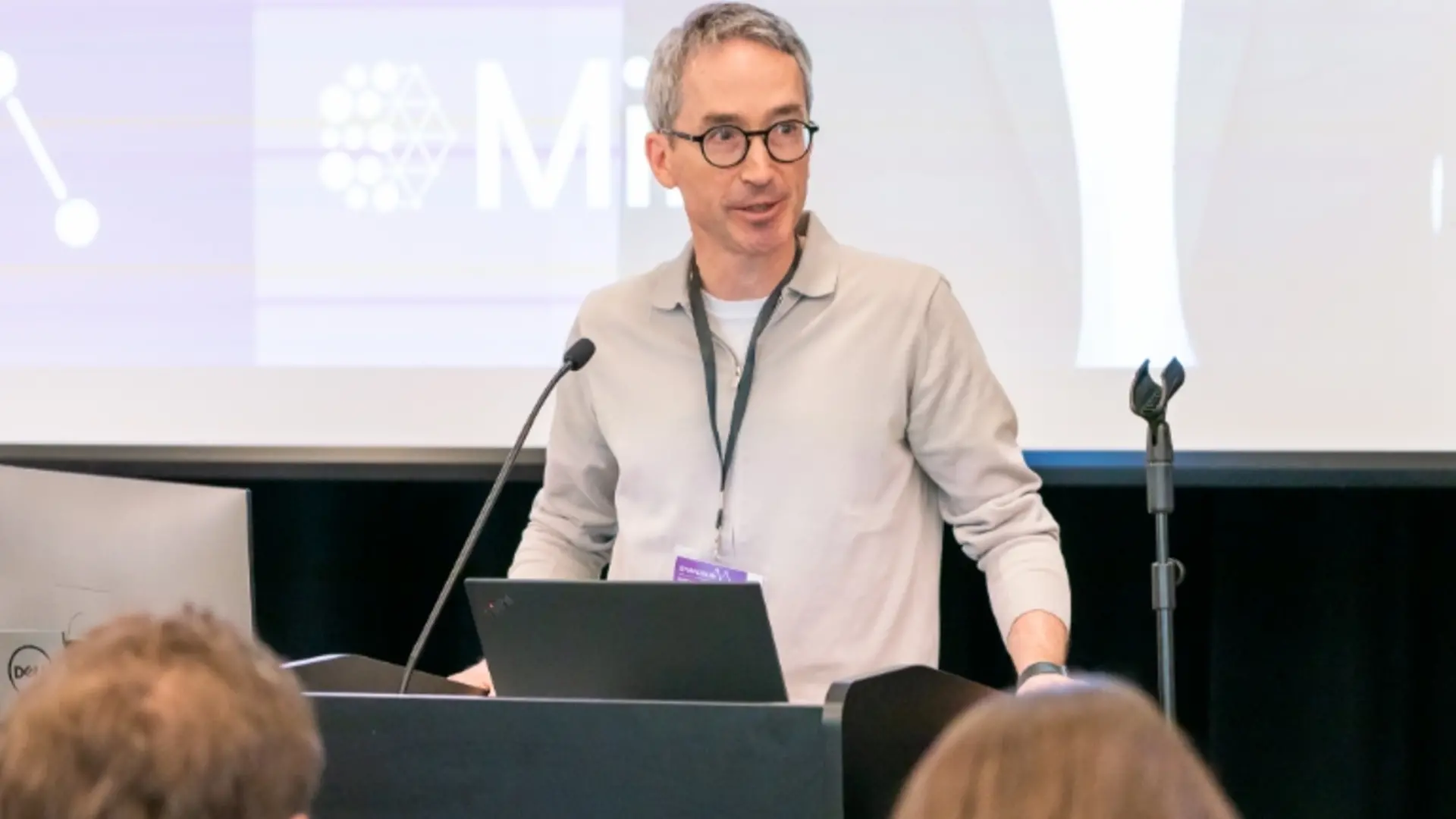 Stéphane Létourneau giving a speech during an event.